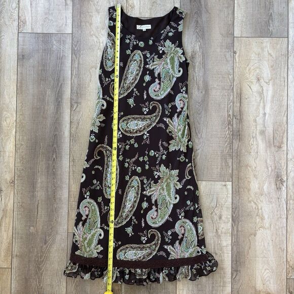 Vintage Womens Y2K Dress Size 10 Boho Forest Fairy Romantic Crochet Lace Paisley - Picture 15 of 16